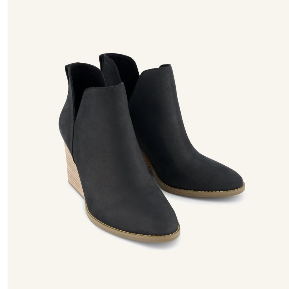 TOMS Eliza Heeled Leather Boots